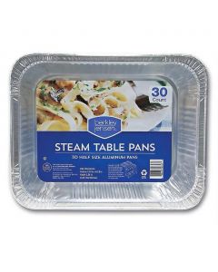 Berkley Jensen Medium Size Aluminum Baking, Serving, and Reheating Trays / 30 Units