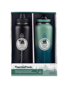 ThermoFlask Leak-Proof Straw Beverage Bottle 2 Units / 1.18 L / 40 oz