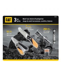 CAT Multi-Tool, Knife, and LED Flashlight Set