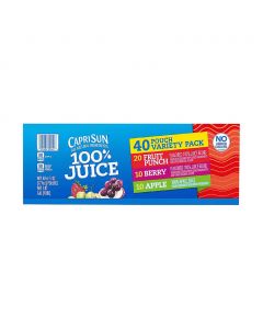Capri Sun Variety 100% Juice 40 Units / 177 mL / 6 oz